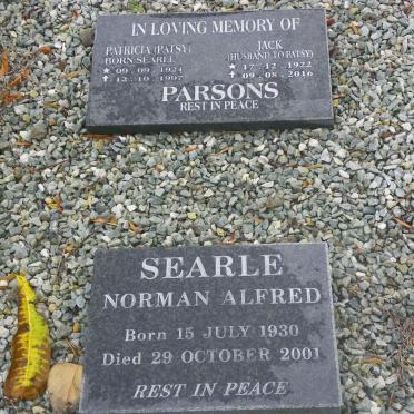 PARSONS Jack 1922-2016 &amp; Patricia SEARLE 1924-1997 :: SEARLE Norman Alfred 1930-2001