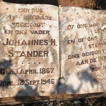 STANDER Johannes H. 1867-1946