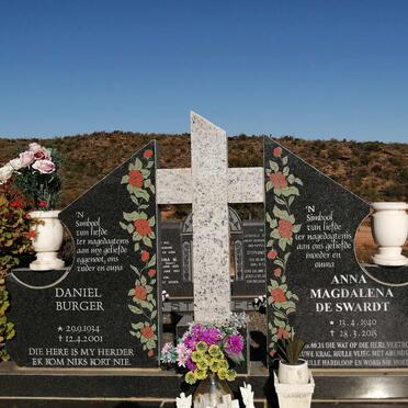 TERBLANCHE Daniel Burger 1934-2001 &amp; Anna Magdalena de Swardt 1940-2015