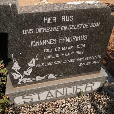 STANDER Johannes Hendrikus 1904-1966