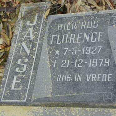 JANSEN Florence 1927-1979