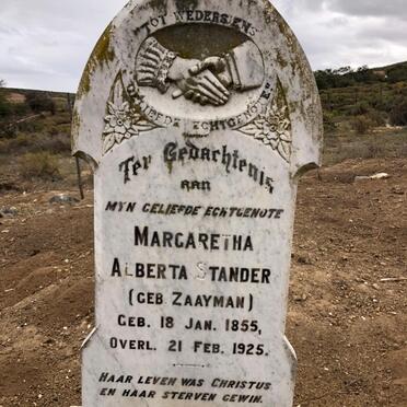 STANDER Margaretha Alberta nee ZAAYMAN 1855-1925