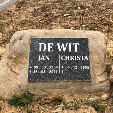 WIT Jan, de 1956-2011 &amp; Christa 1955 -