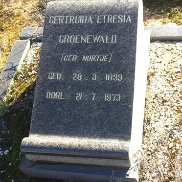 GROENEWALD  Gertruida Etresia nee NORTJE 1899-1973