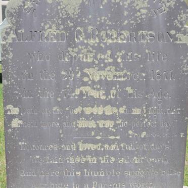 ROBERTSON Alfred G. -1871