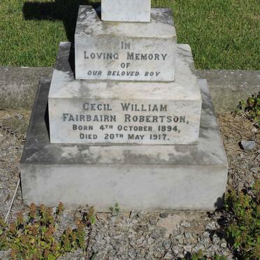 ROBERTSON Cecil William Fairbairn 1894-1917