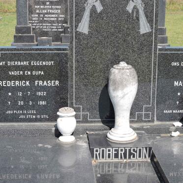 ROBERTSON Frederick Fraser 1922-1981 &amp; M.J. STEYL 1925-2000
