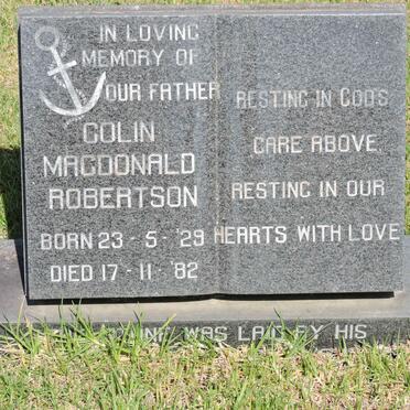 ROBERTSON Colin Macdonald 1929-1982