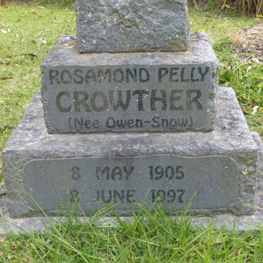 CROWTHER Rosamond Pelly nee OWEN-SNOW 1905-1997