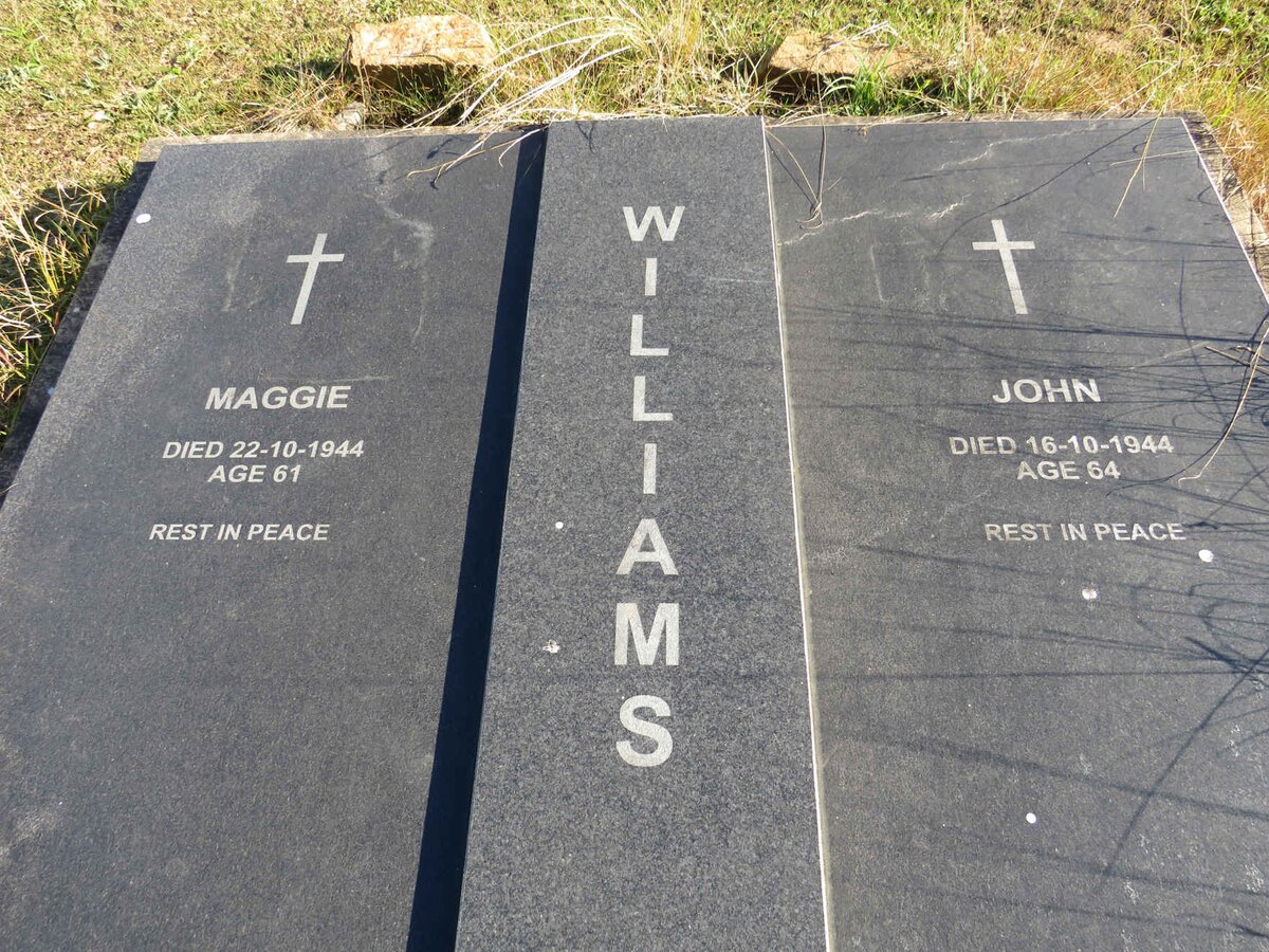 WILLIAMS John -1944 &amp; Maggie -1944