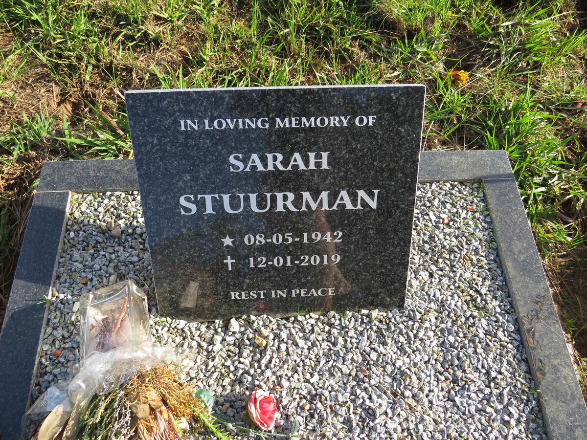 STUURMAN Sarah 1942-2019