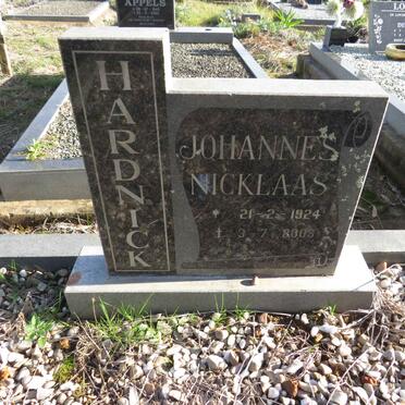 HARDNICK Johannes Nicklaas 1924-2003