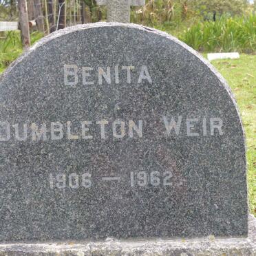WEIR Benita, DUMBLETON 1906-1962