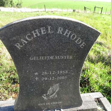 RHODE Rachel 1958-2005