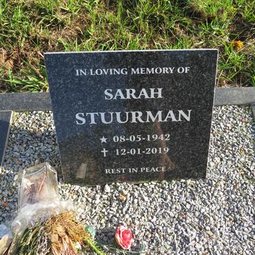 STUURMAN Sarah 1942-2019