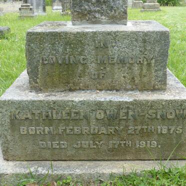 SNOW Kathleen, OWEN 1875-1919