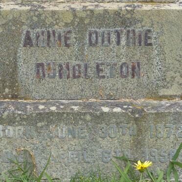 DUMBLETON Annie Duthie 1872-1958