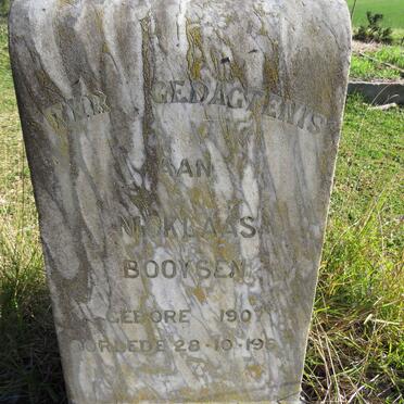 BOOYSEN Nicklaas 1907-1967