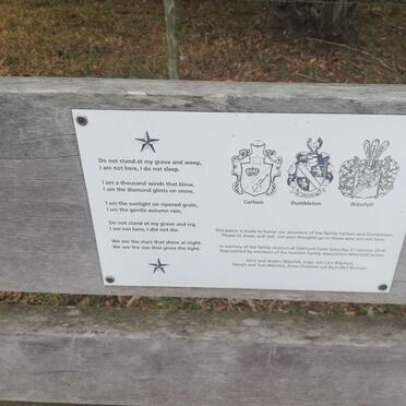 7. CARLSON, DUMBLETON and WASTFELT Memorial plaque
