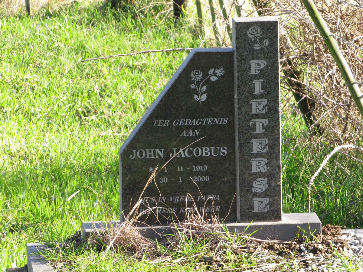 PIETERSE John Jacobus 1919-2000