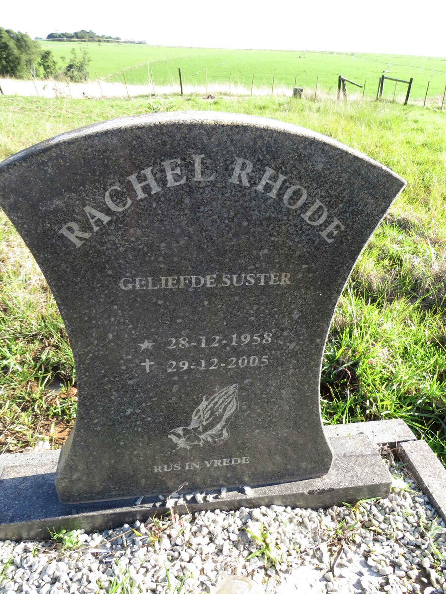 RHODE Rachel 1958-2005