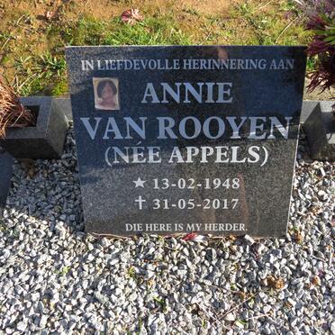 ROOYEN Annie, van nee APPELS 1948-2017