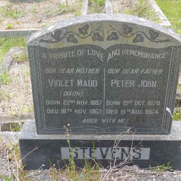 STEVENS Peter John 1879-1964 &amp; Violet Maud DIXON 1887-1963