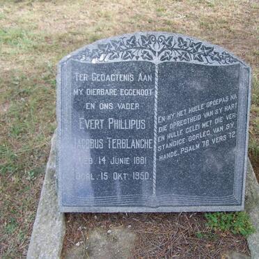 TERBLANCHE Evert Phillipus Jacobus 1881-1950