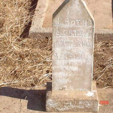 BOTHA Petrus Johannes 1887-1953