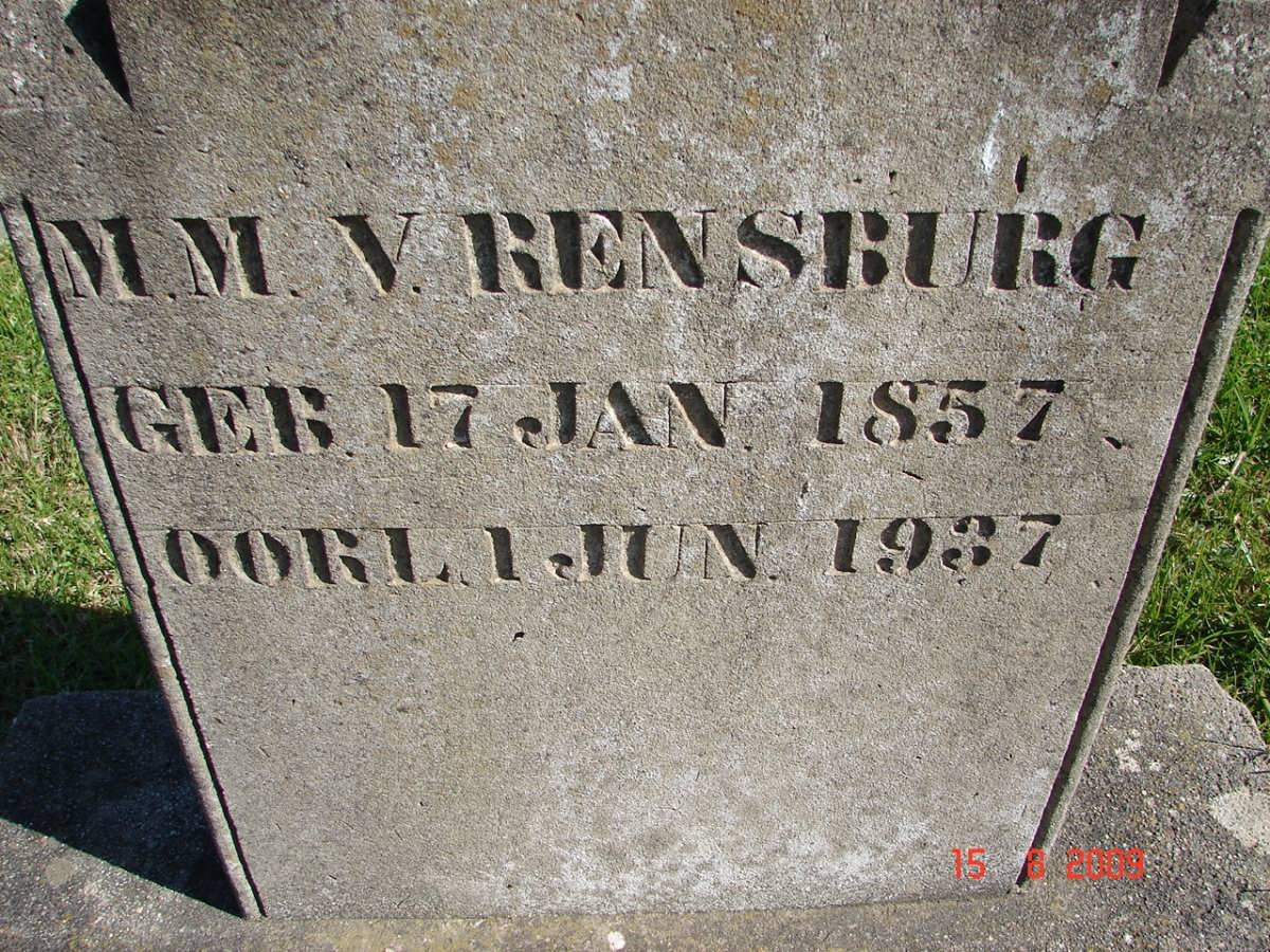 RENSBURG M.M., van 1857-1937