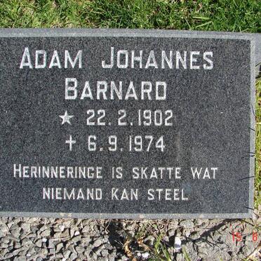 BARNARD Adam Johannes 1902-1974