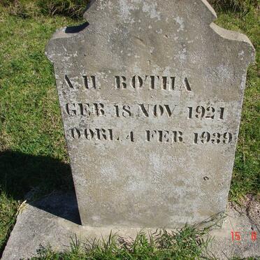 BOTHA A.H. 1921-1939