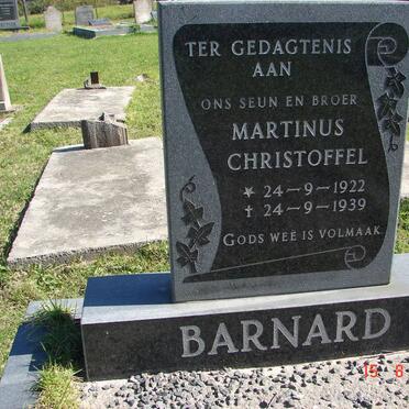 BARNARD Marthinus Christoffel 1922-1939