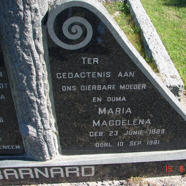 BARNARD Maria Magdalena 1889-1981