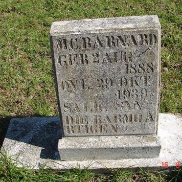 BARNARD M.C. 1888-1939