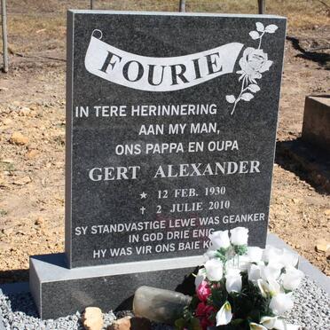 FOURIE Gert Alexander 1930-2010