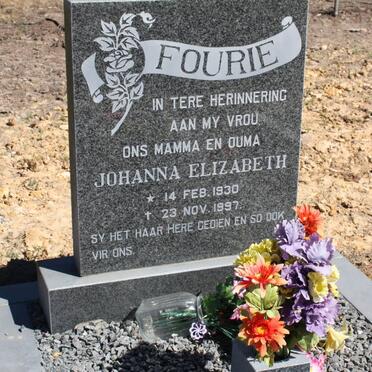 FOURIE Johanna Elizabeth 1930-1997