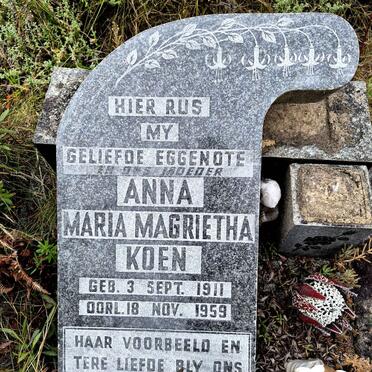 KOEN Anna Maria Magrietha 1911-1959