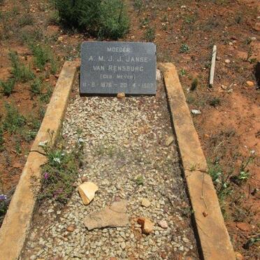 RENSBURG A.M.J.J., Janse van nee MEYER 1876-1927
