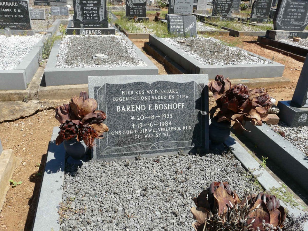 BOSHOFF Barend F. 1925-1984