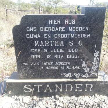 STANDER Martha S.G. 1868-1960