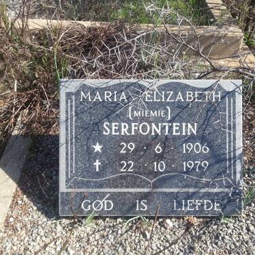 SERFONTEIN Maria Elizabeth 1906-1979