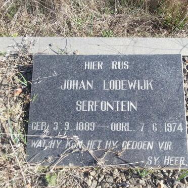 SERFONTEIN Johan Lodewijk 1889-1974