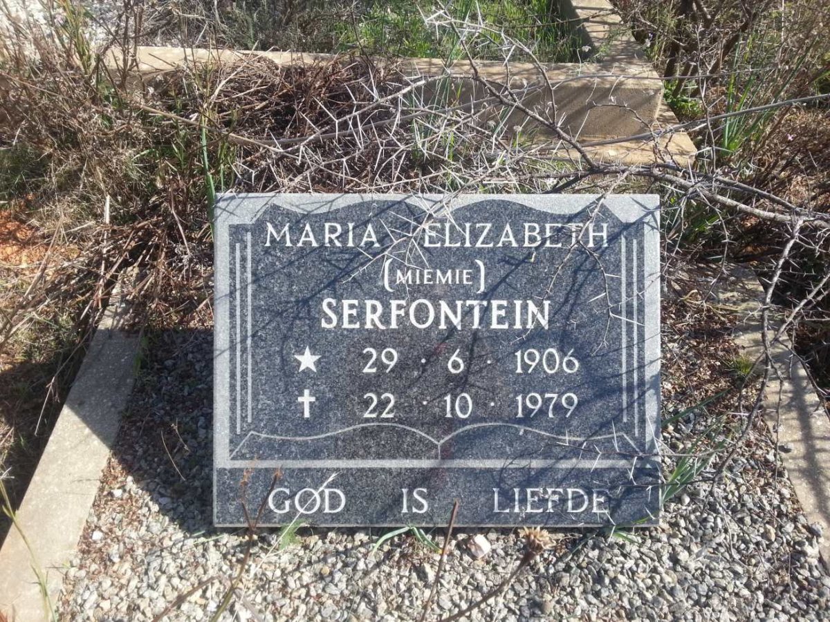 SERFONTEIN Maria Elizabeth 1906-1979