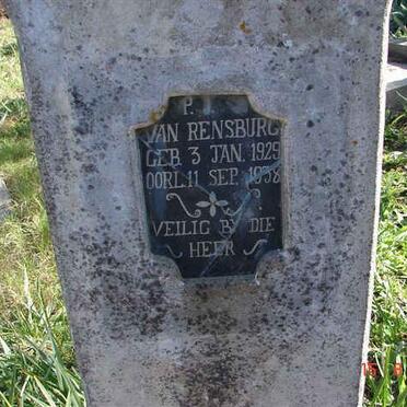 RENSBURG P.J., van 1929-1938