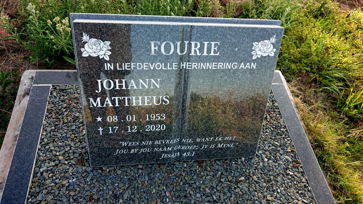FOURIE Johann Mattheus 1953-2020