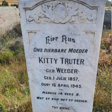 TRUTER Kitty nee WEEBER 1857-1945