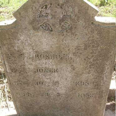 BOSHOFF S.F. nee JONCK 1895-1958