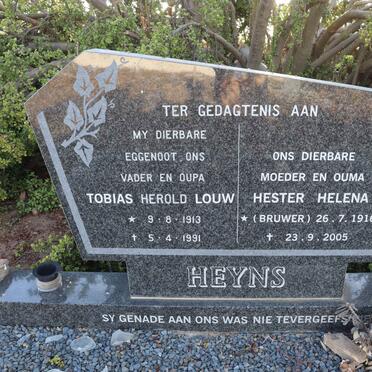 HEYNS Tobias Herold Louw 1913-1991 &amp; Hester Helena BRUWER 1916-2005