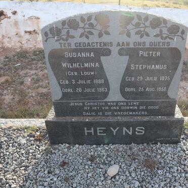 HEYNS Pieter Stephanus 1875-1950 &amp; Susanna Wilhelmina LOUW 1888-1963